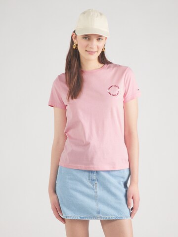 Tommy Jeans Футболка 'NYC' в Ярко-розовый: спереди