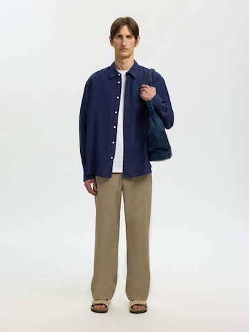SELECTED Comfort Fit Hemd in Blau
