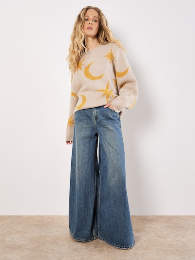 Apricot Constellation Soft Knit Jumper ' ' in stone, Produktansicht