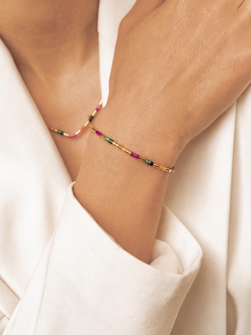 Bracelet 'Candy Color Tube Bead' Hey Happiness en or : devant
