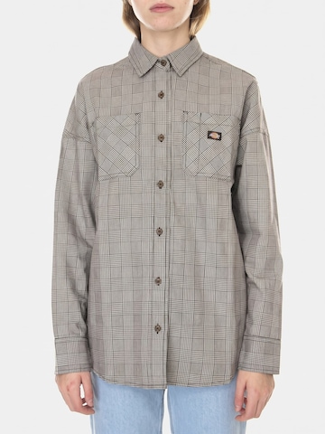 DICKIES Blouse 'W' Bakerhill Shirt Dark Brown' in Gemengde kleuren