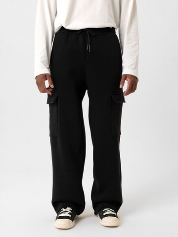 Loosefit Pantalon cargo 'Artur' Dandalo en noir : devant