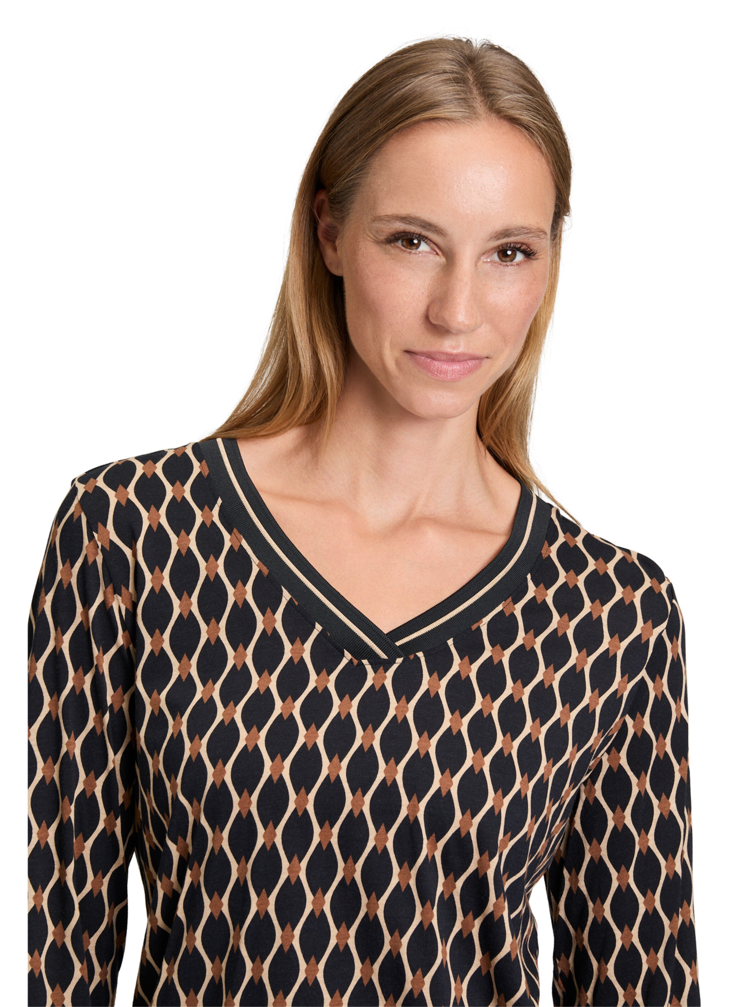 Betty Barclay Blusenshirt mit V-Ausschnitt in Schwarz