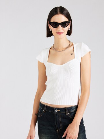 Gina Tricot Πουλόβερ σε λευκό