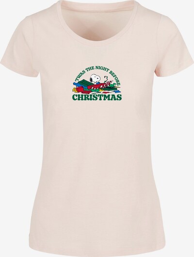 Merchcode T-Shirt 'Peanuts Night Before Christmas' in blau / grün / rosa / rot, Produktansicht
