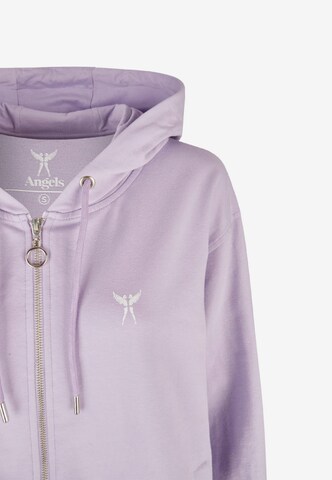 Angels Athletic Zip-Up Hoodie in Purple