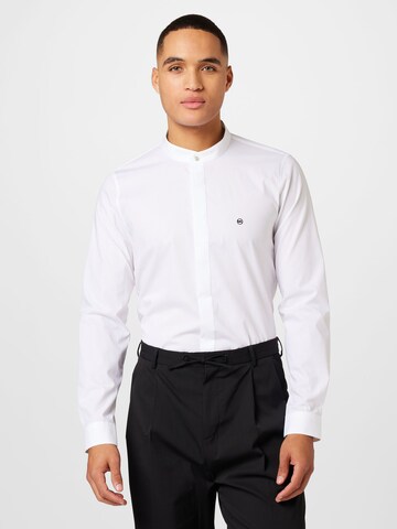 Michael Kors - Slim Fit Camisa 'NOS' em branco: frente