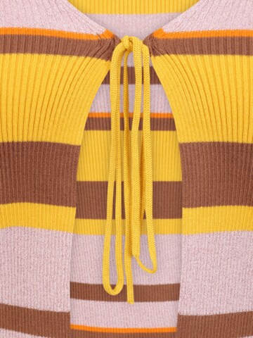 Vero Moda Petite Knit Cardigan 'AURA' in Brown
