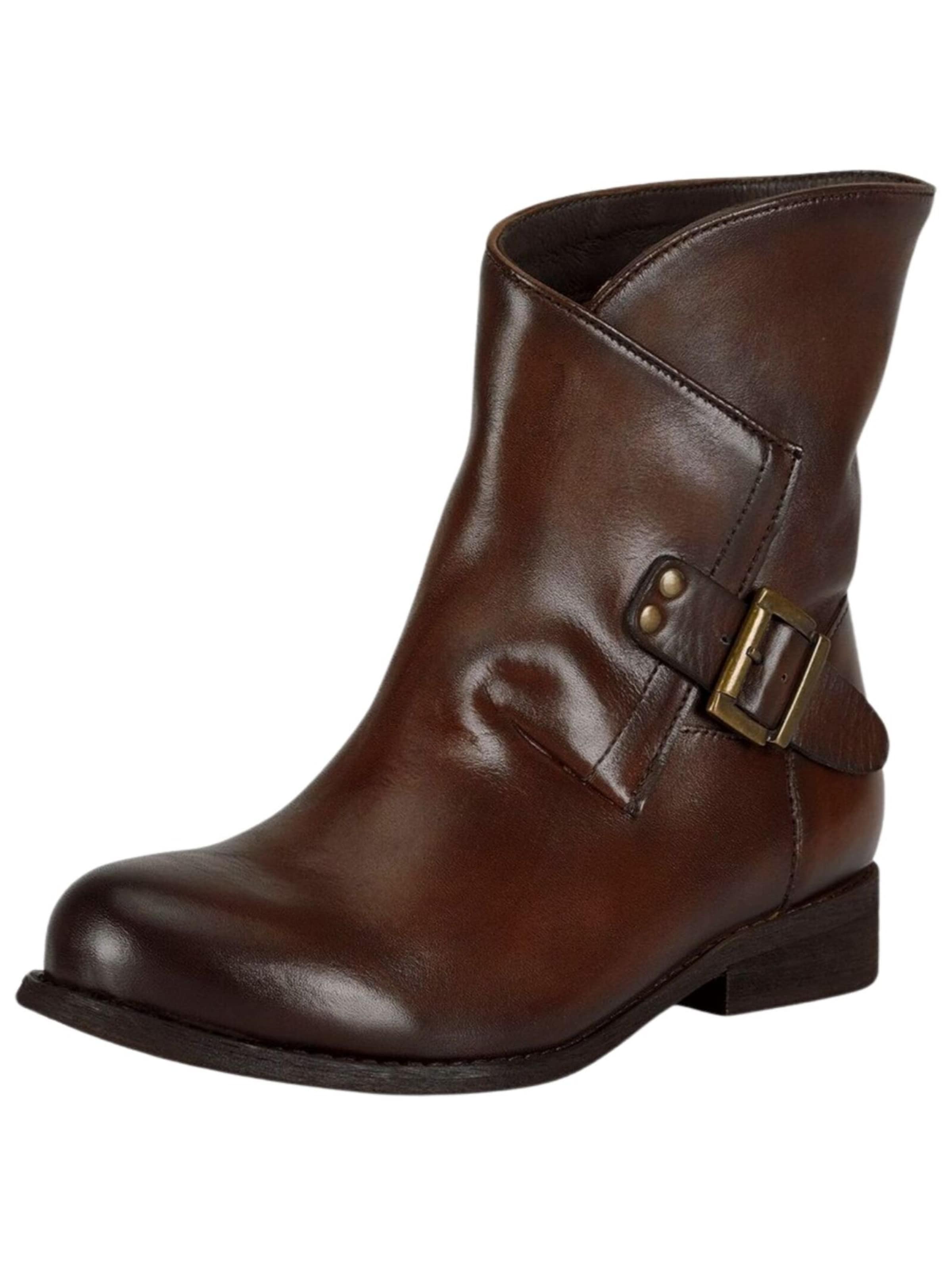 Felmini Wide Fit Ankle Boots in Brown: front