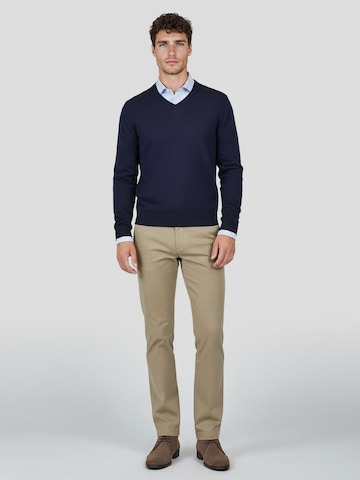 Steppin' out Regular Chino in Groen: voorkant