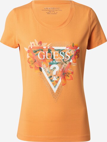 T-shirt GUESS en orange : devant