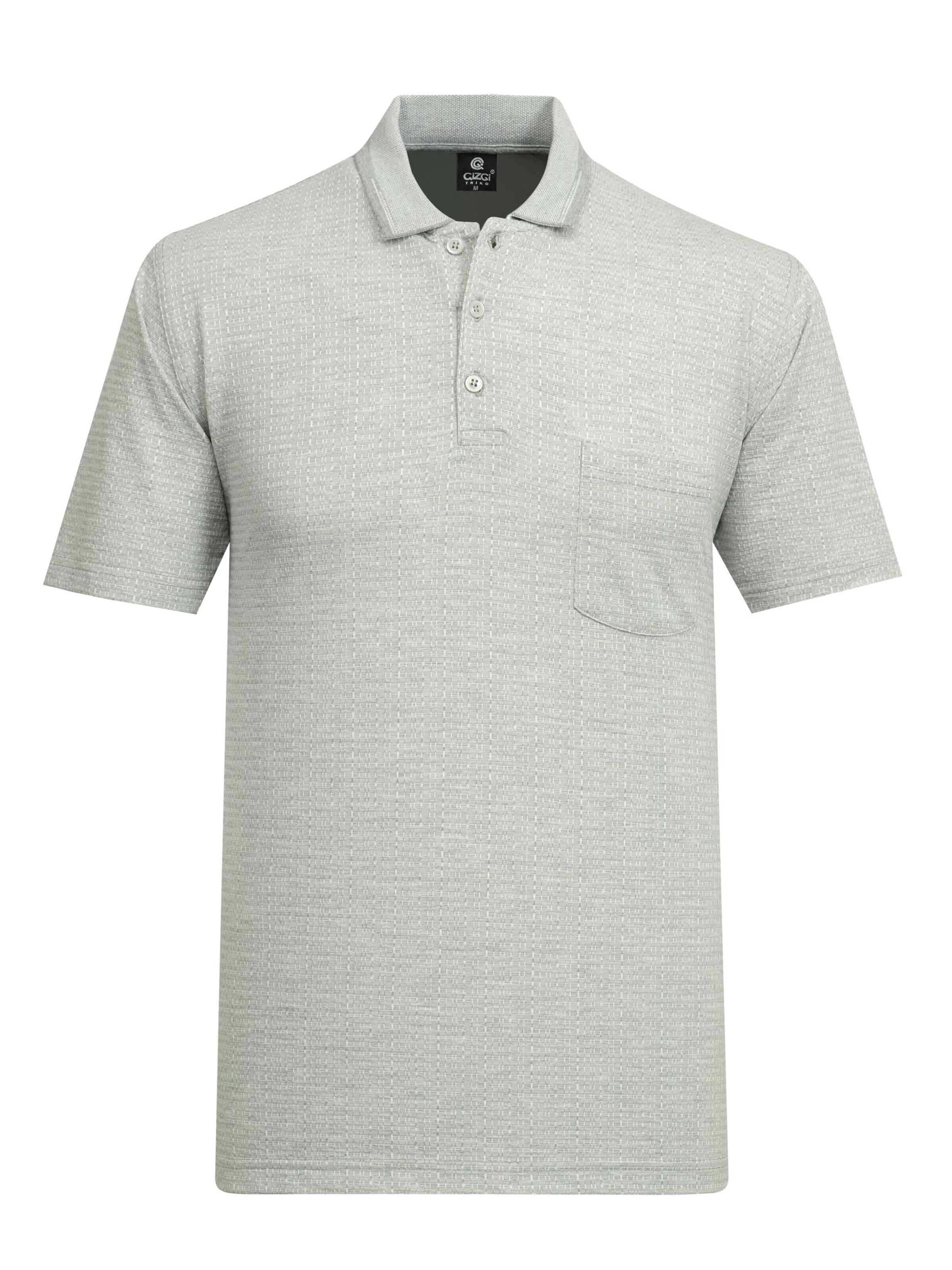 Cizgi Triko Shirt‌‌ in Grau: Vorderseite