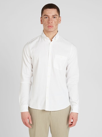 s.Oliver Slim fit Button Up Shirt in White: front