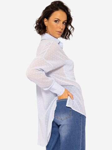 SASSYCLASSY Bluse 'Plumetis' in Blau