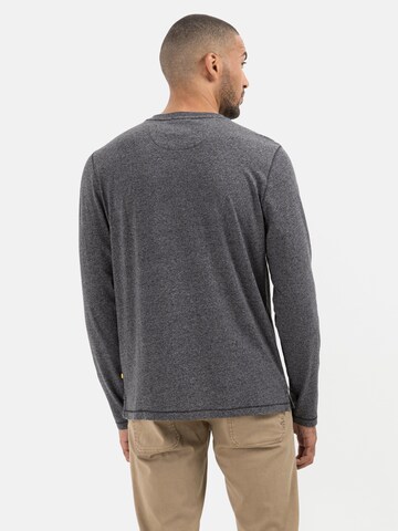 CAMEL ACTIVE Langarm Henleyshirt aus nachhaltigen Baumwollmix in Grau