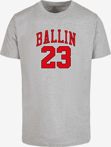 Mister Tee Тениска 'Ballin 23' в сиво: отпред