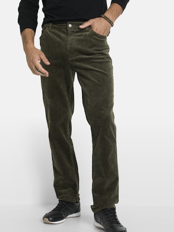 Regular Pantalon bonprix en vert : devant