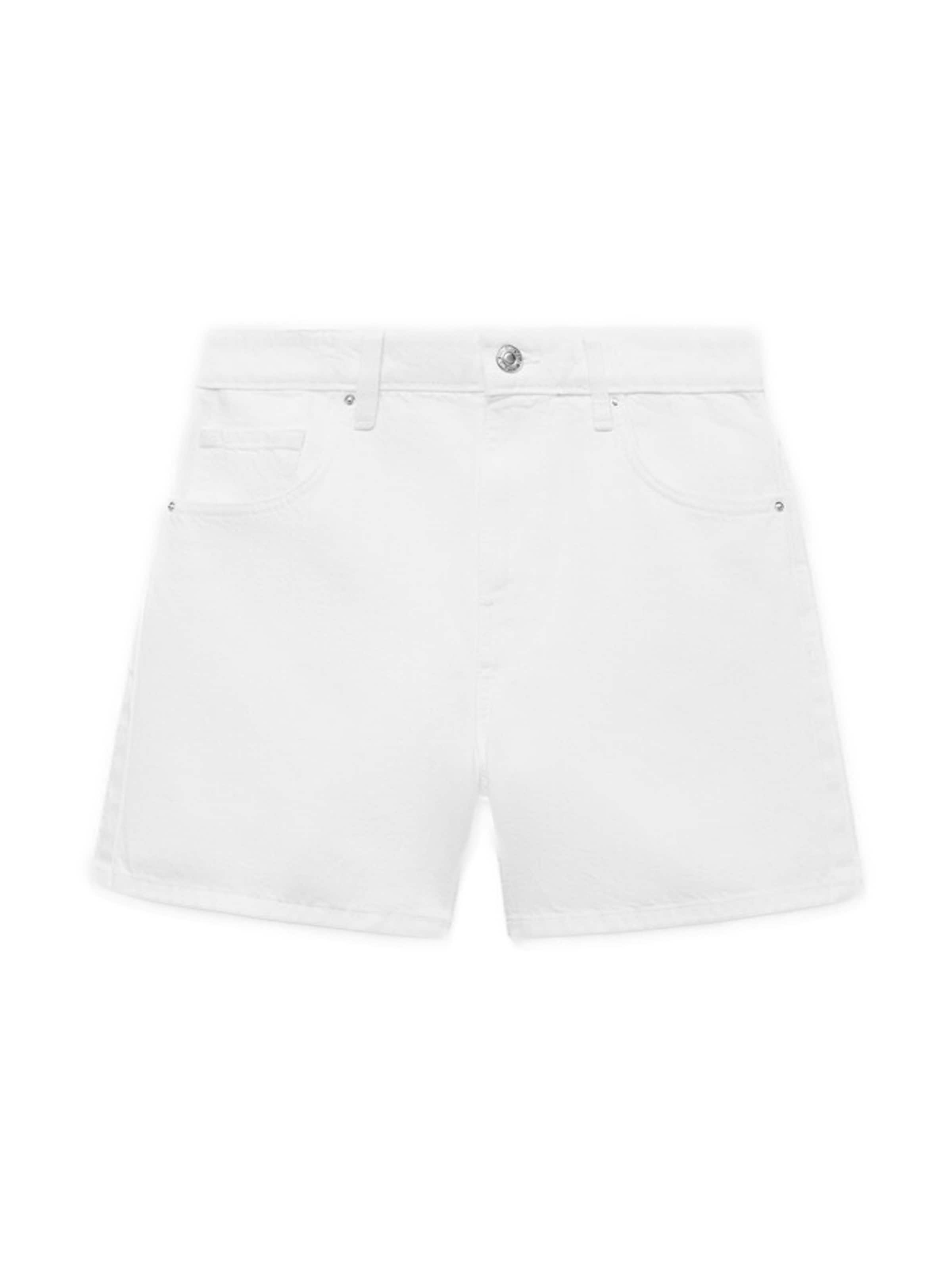 MANGO Lużny krój Jeansy 'ZOEY' w kolorze biały: przód