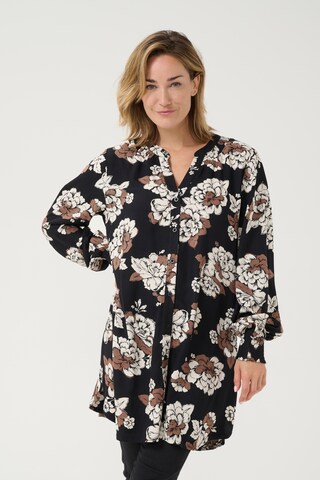 Kaffe Tuniek 'Elena' in Zwart: voorkant