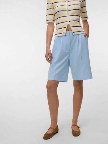 VERO MODA - Loosefit Pantalón plisado en azul: frente