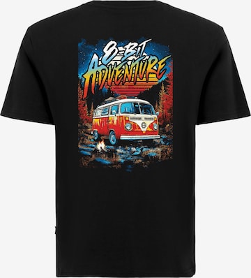 Oldskull T-Shirt 'Retro Roadtrip Logo Graphic' in Schwarz: Vorderseite