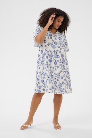 KAFFE CURVE Jurk 'KClula' in Wit