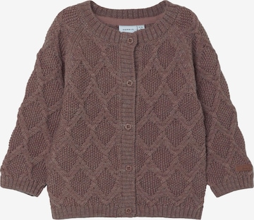 NAME IT Knit Cardigan in Brown: front