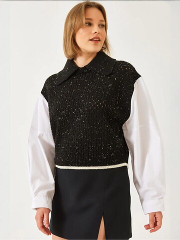 Bianco Lucci - Pullover em preto: frente