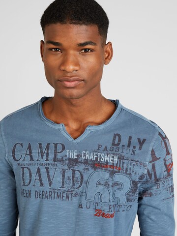 CAMP DAVID - Camisa 'The Craftsmen' em azul