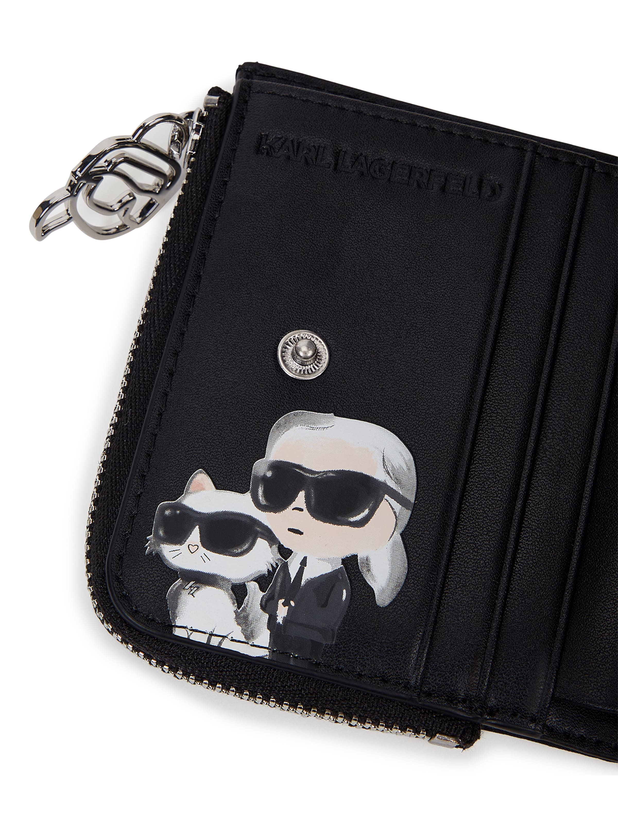 Karl Lagerfeld Peněženka ' Ikon Nylon Kleines Klappportemonnaie ' – černá