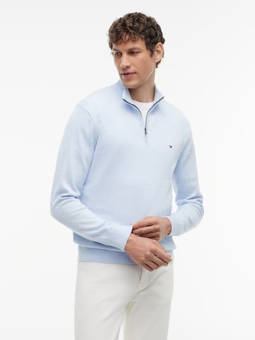 TOMMY HILFIGER Svetr 'ESSENTIAL' – modrá: přední strana