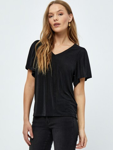 DESIRES Blouse 'Bob Flounce' in Zwart: voorkant