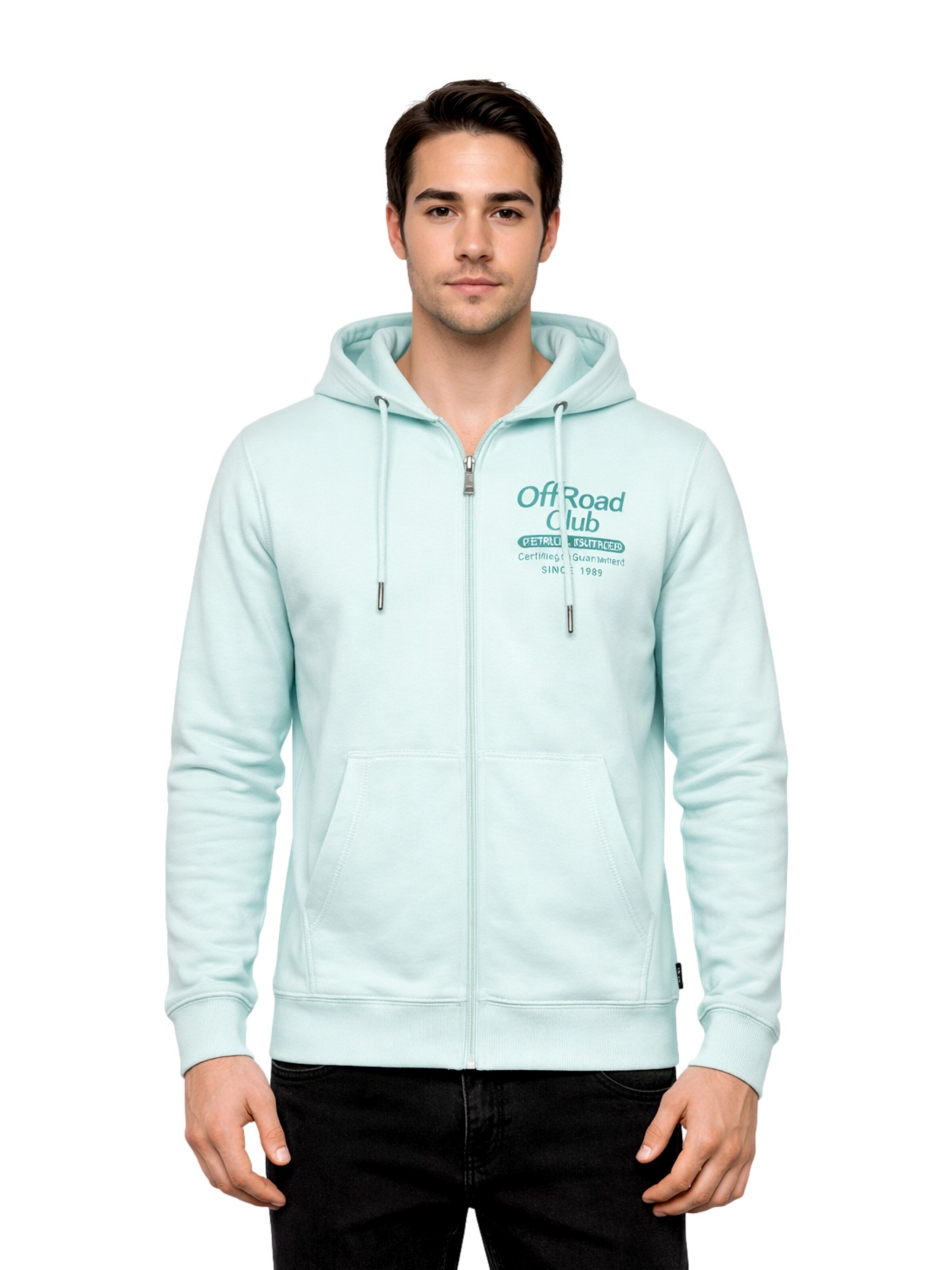 Petrol Industries Sweatvest in Groen: voorkant