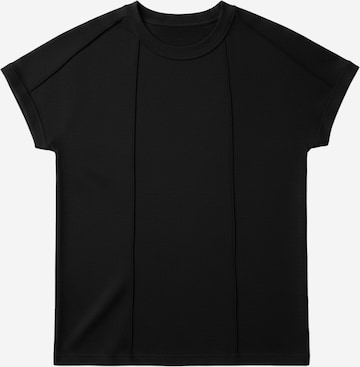 Kleidermafia Paita 'Oversized Batwing Seam-Detail T-Shirt - Black' värissä musta: etupuoli