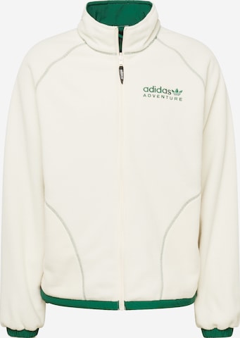 ADIDAS ORIGINALS Fleece jacket 'Adventure Fc Reversible Polar Half Zip' in Green: front