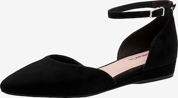 Ballerines à lanières Tamaris en noir : devant