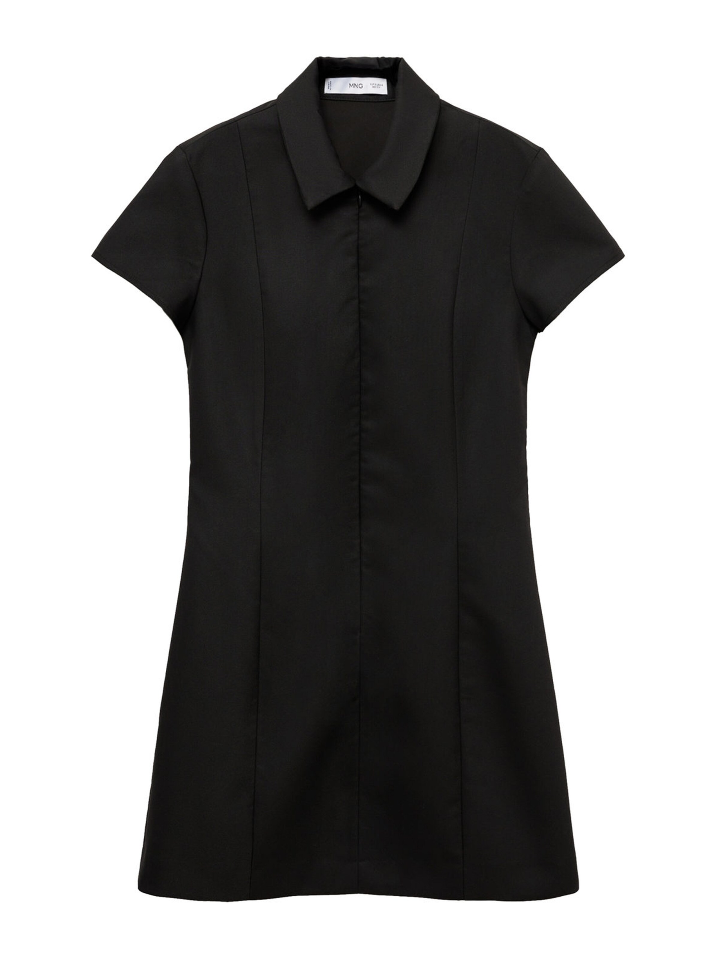 MANGO Jurk 'CORTES' in Zwart: voorkant