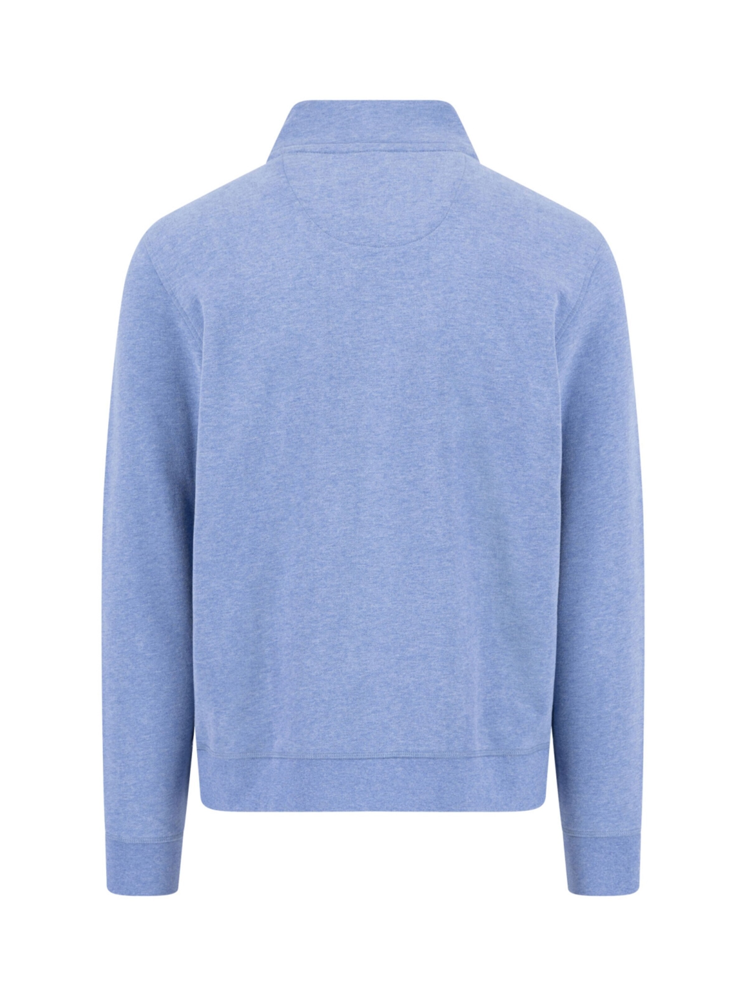 FYNCH-HATTON Pullover 'Sweat, Troyer-Zip crystal blue'‌‌‌ in Blau