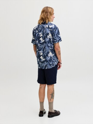 JACK & JONES - Ajuste regular Camisa 'JJHONOLULU' en azul
