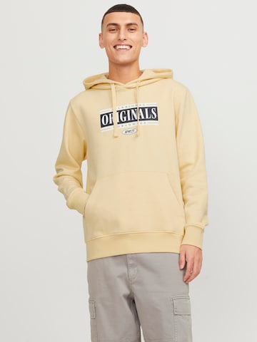 Sweat-shirt 'Cobin' JACK & JONES en jaune : devant