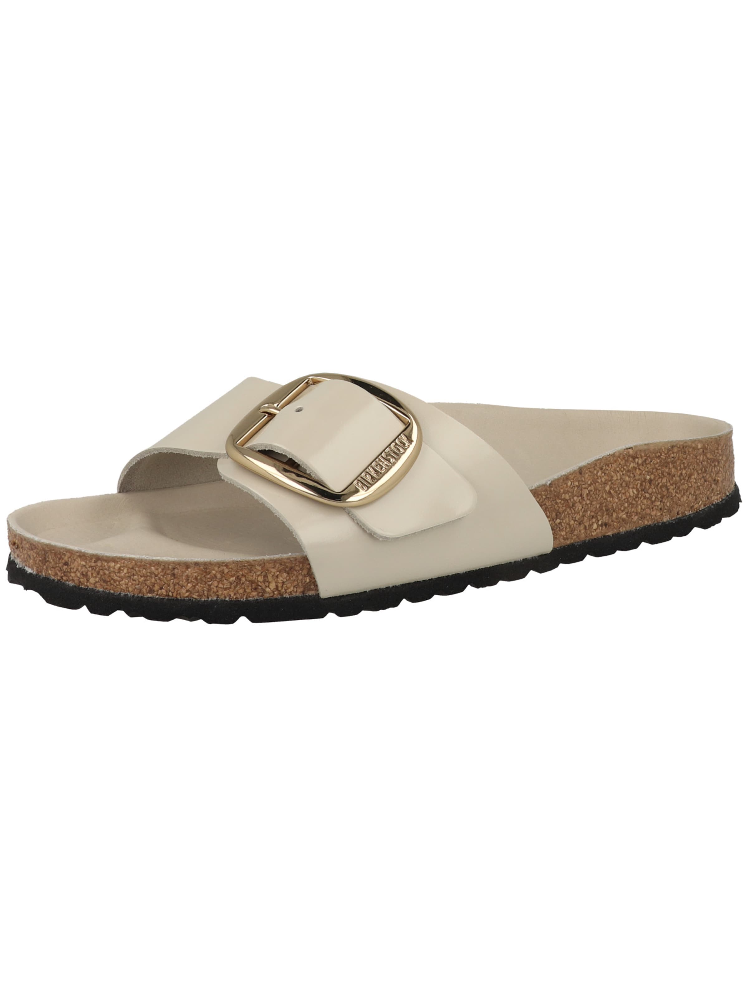 BIRKENSTOCK Muiltjes 'Madrid' in Beige: voorkant