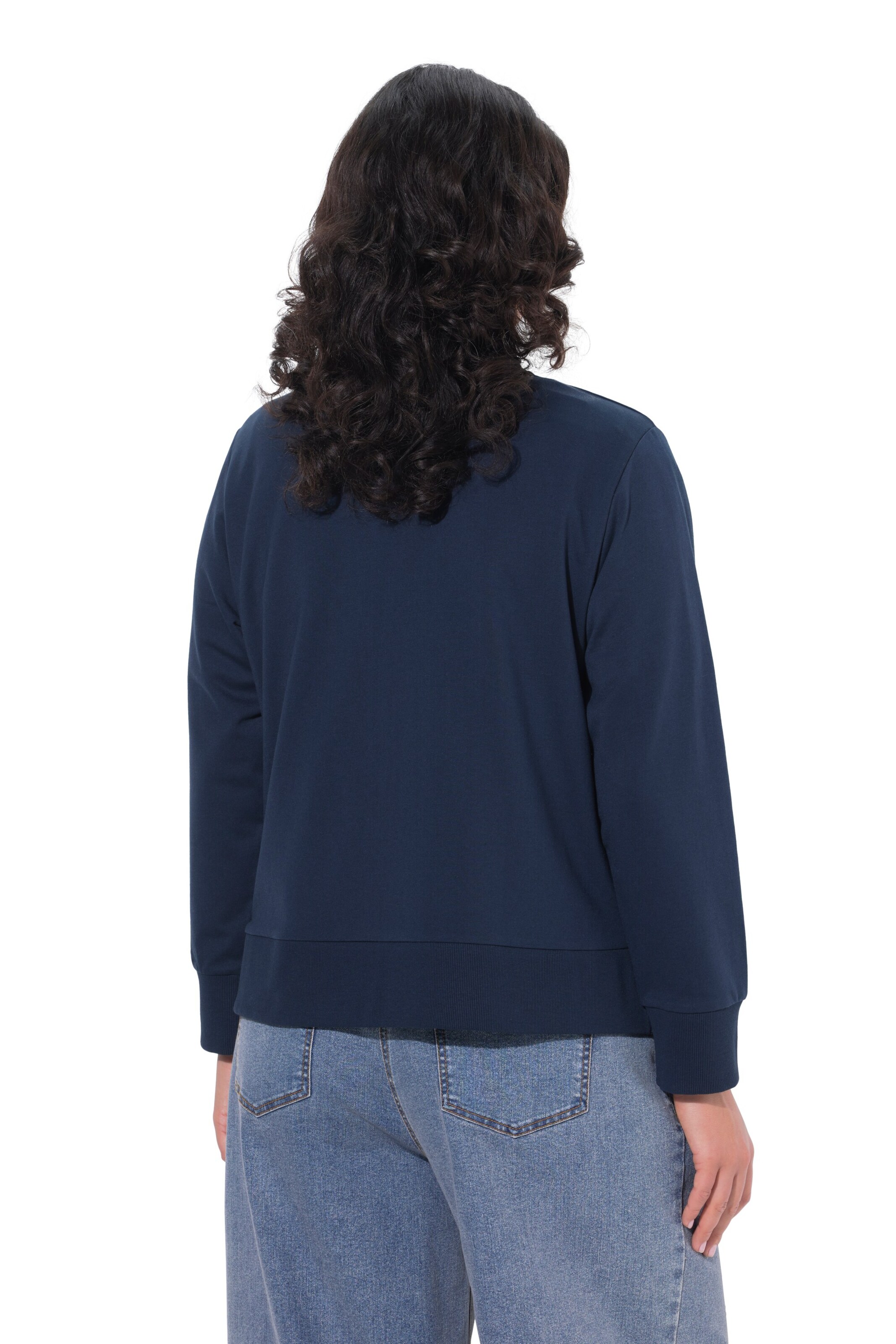 Ulla Popken Sweatjacke in Blau