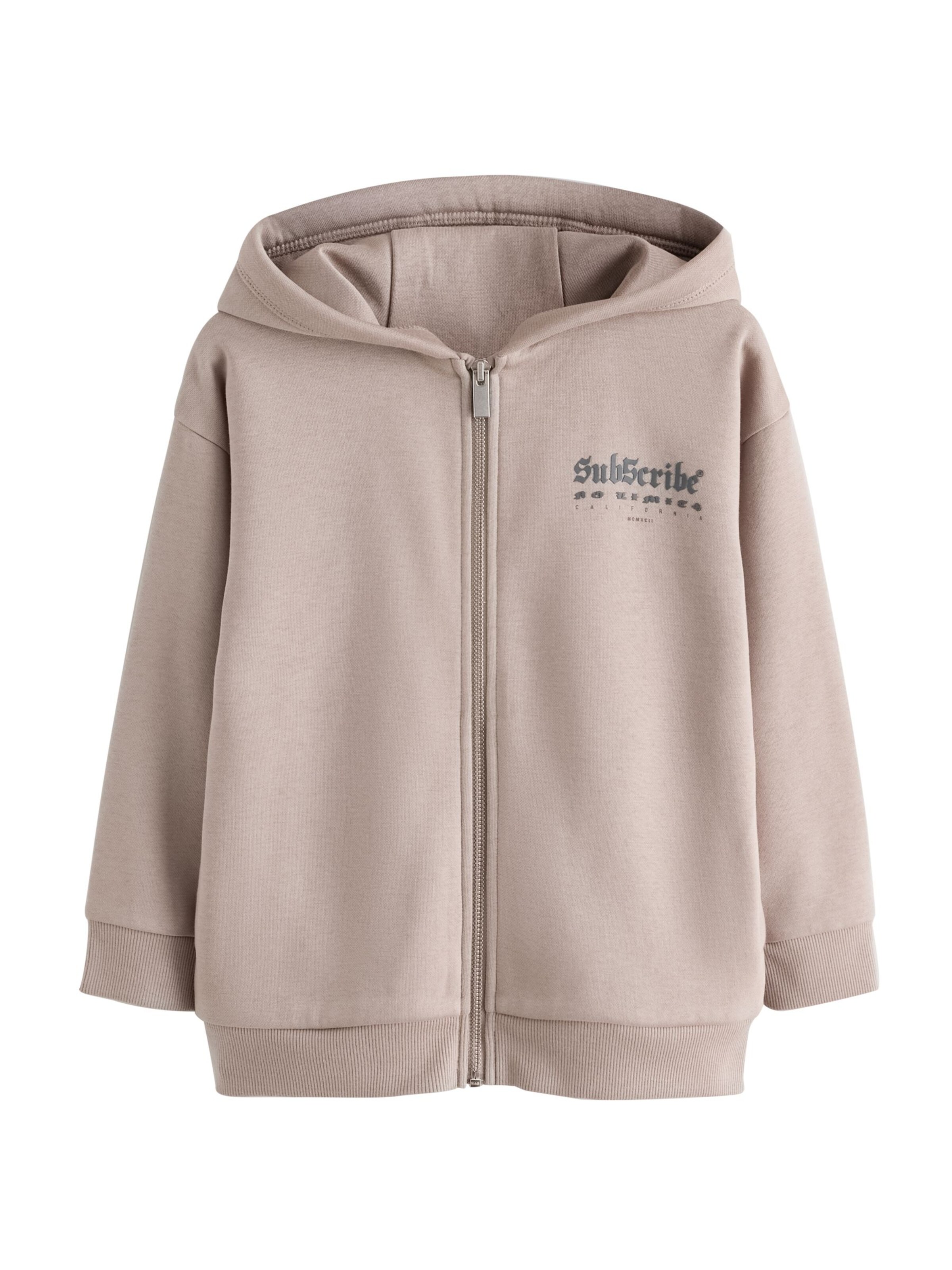 Next Sweatjacke in Braun: Vorderseite