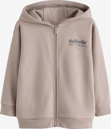 Next Sweatjacke in Braun: Vorderseite