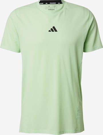 ADIDAS PERFORMANCE Функционална тениска в зелено: отпред