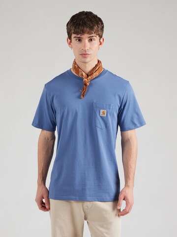 Carhartt WIP Тениска в синьо: отпред