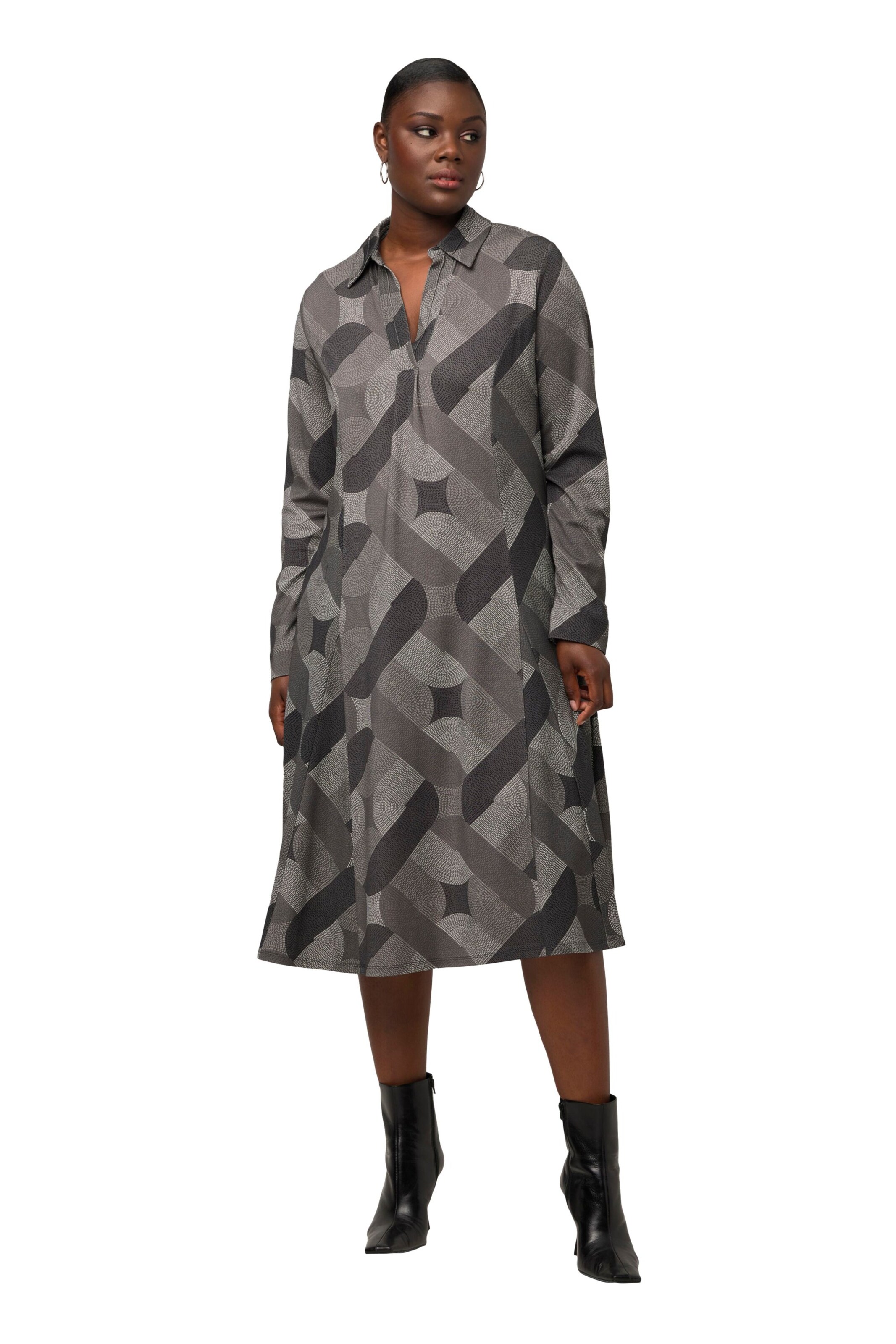 Robe chemise Ulla Popken en Gris ABOUT YOU