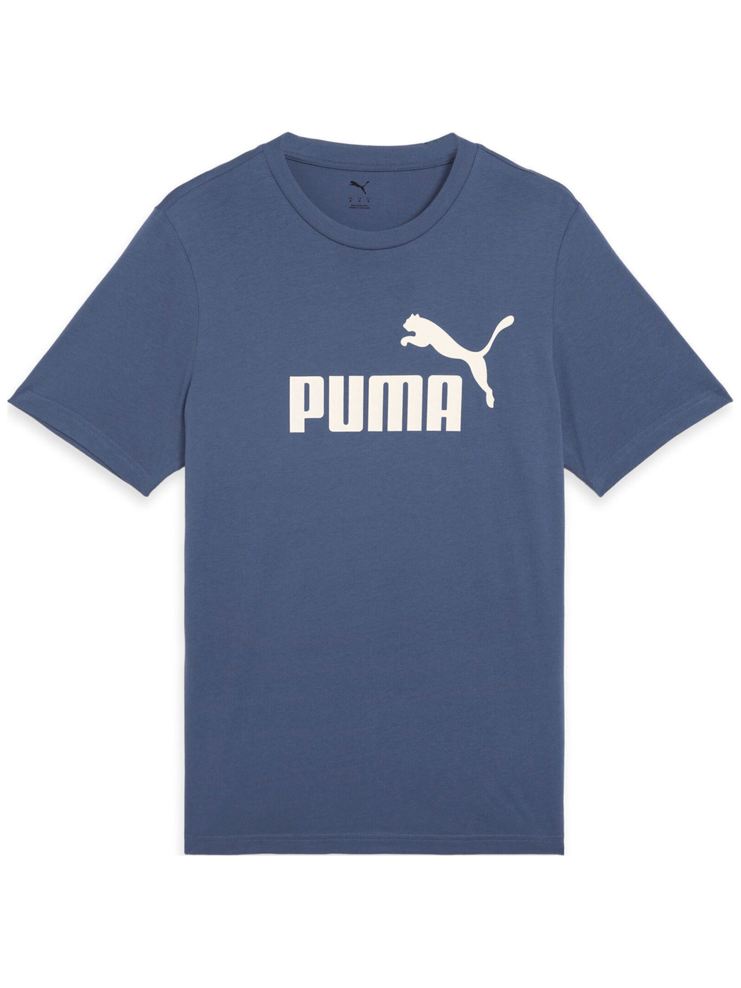 PUMA Shirt 'Puma Ess No. 1 Logo Tee S' in Blauw