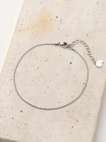 Hey Happiness Fußschmuck 'Bead Line'‌‌‌‌‌‌‌ in Silber