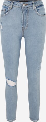 Pieces Petite Skinny Jeans 'Leah' i blå: framsida